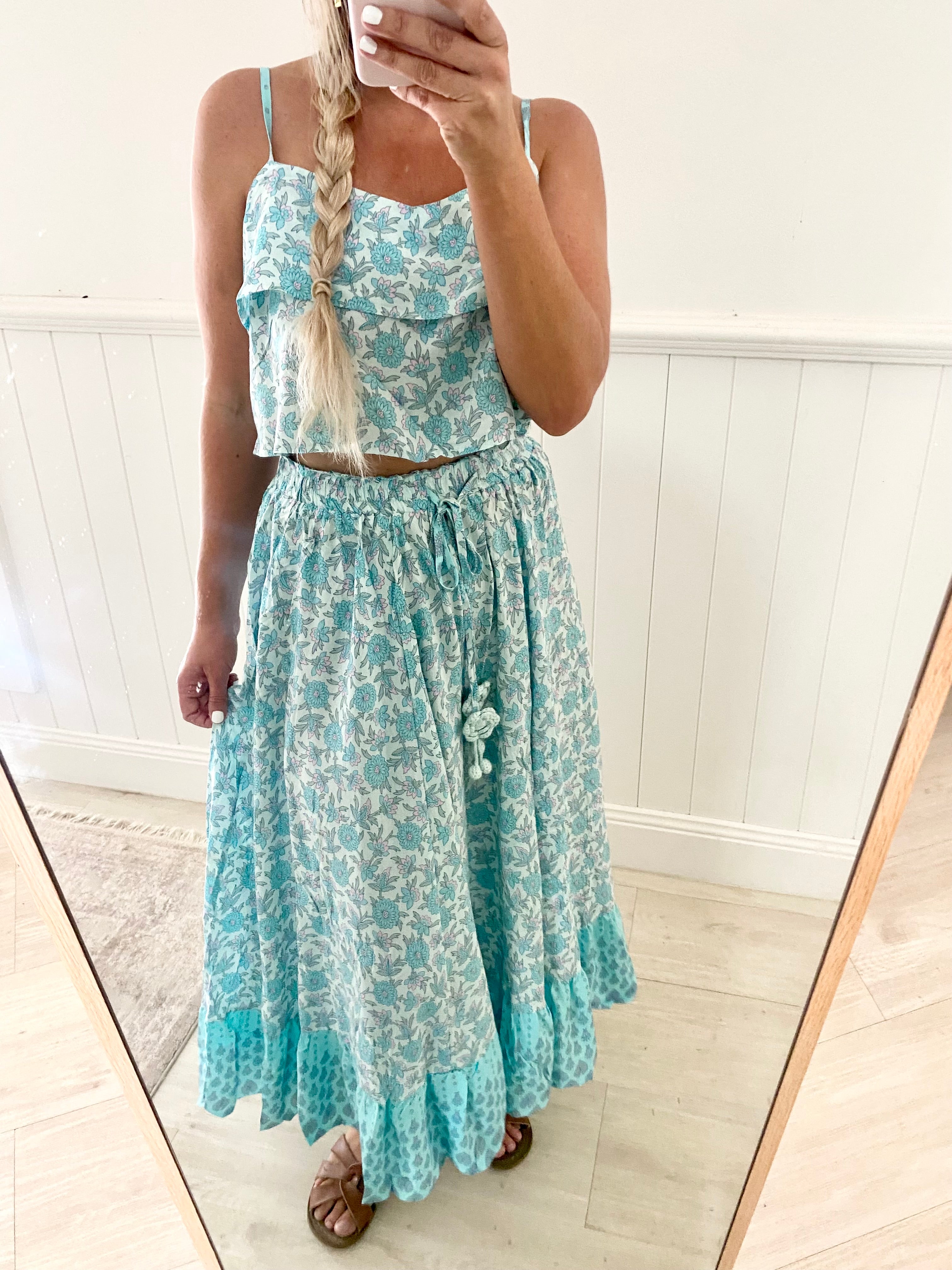 Jaase Laguna Print Jordyn Top and Vela Skirt Set