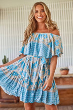 Jaase Swan River Daisy Print Mini Dress