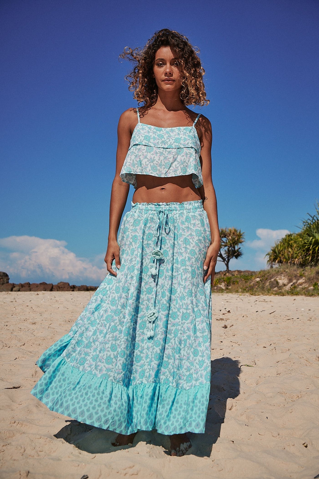 Jaase Laguna Print Jordyn Top and Vela Skirt Set