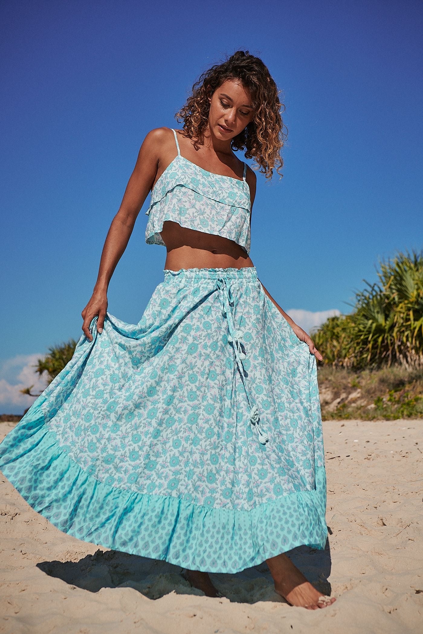 Jaase Laguna Print Jordyn Top and Vela Skirt Set