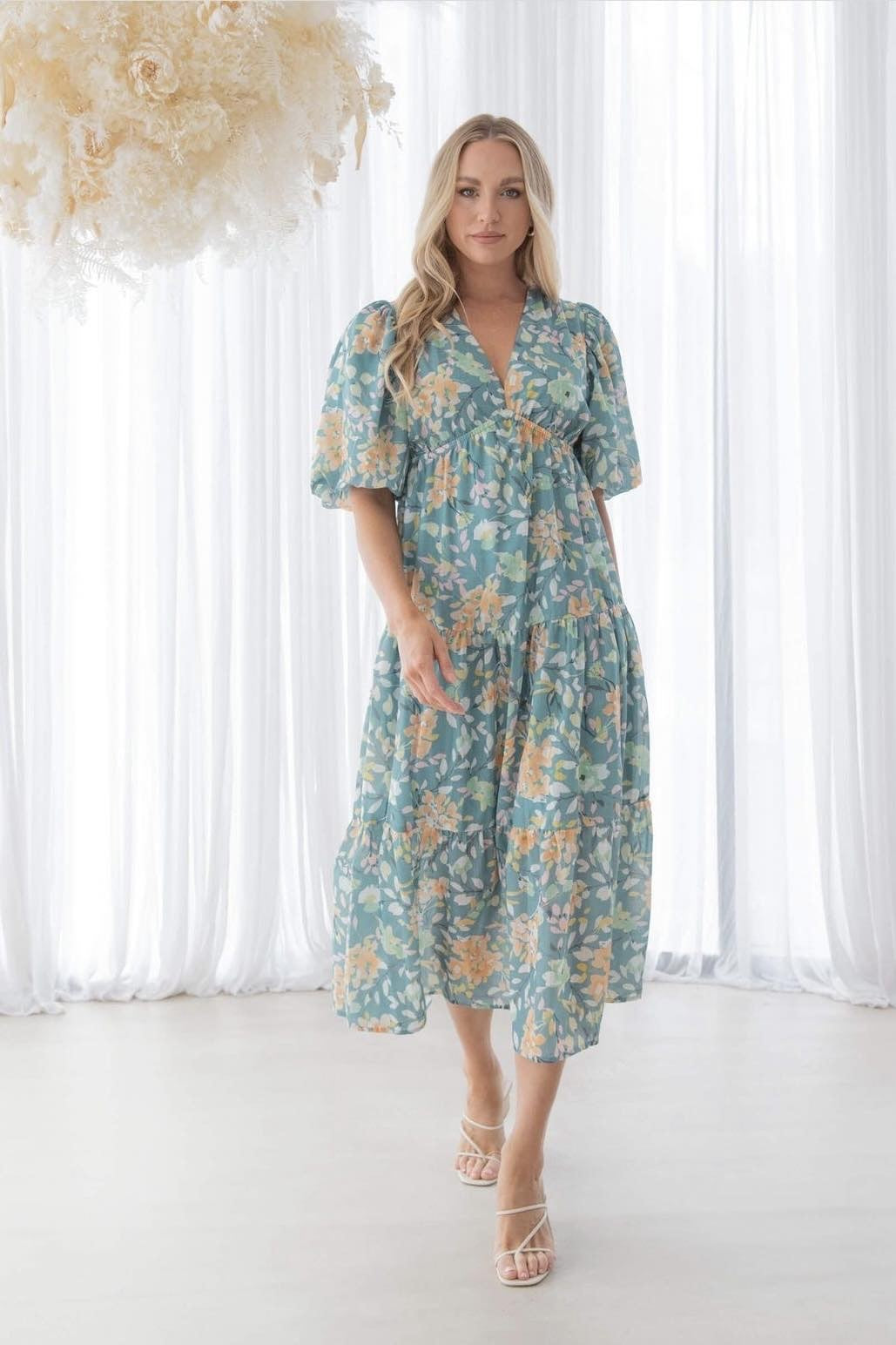 Ebby and I Jade Floral Maxi Dress