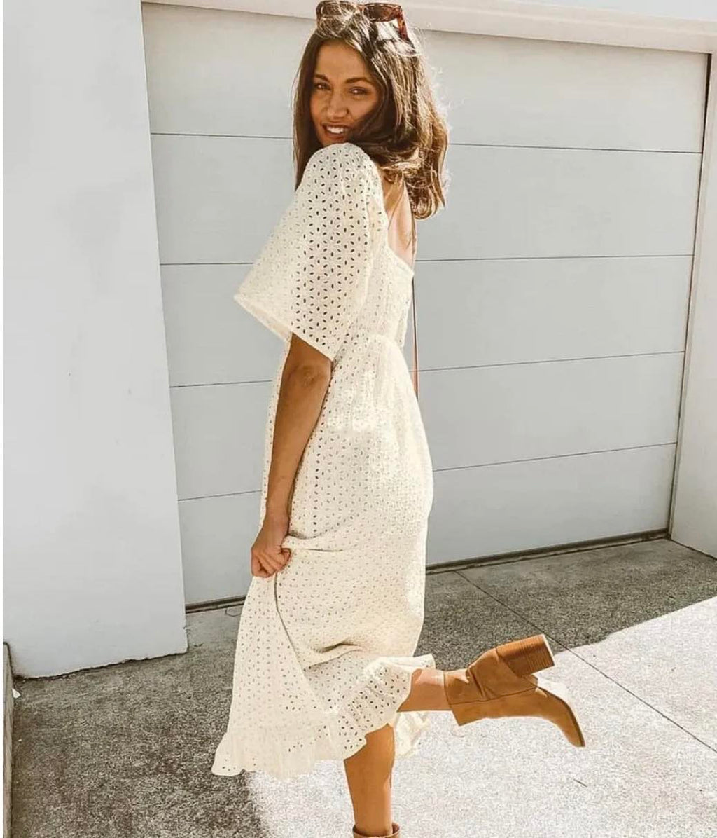paper heart linen dress Shop the Costa Maxi from at She Creates Stories Paper Heart | Dresses |