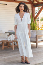 Jaase White Poppy Tessa Maxi Dress