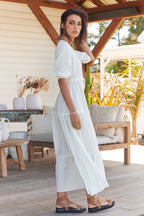 Jaase White Poppy Tessa Maxi Dress