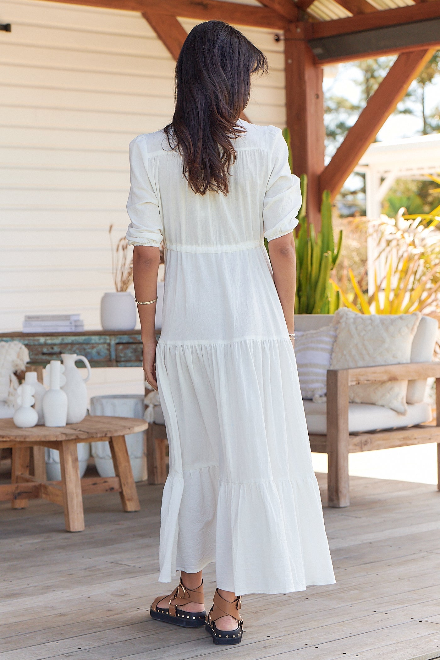 Jaase White Poppy Tessa Maxi Dress
