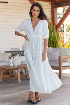Jaase White Poppy Tessa Maxi Dress