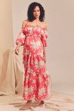 Jaase Hawaii Rose Eden Linen Maxi