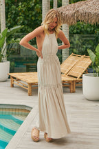 Jaase Natural Oatley Print Miranda Maxi Dress
