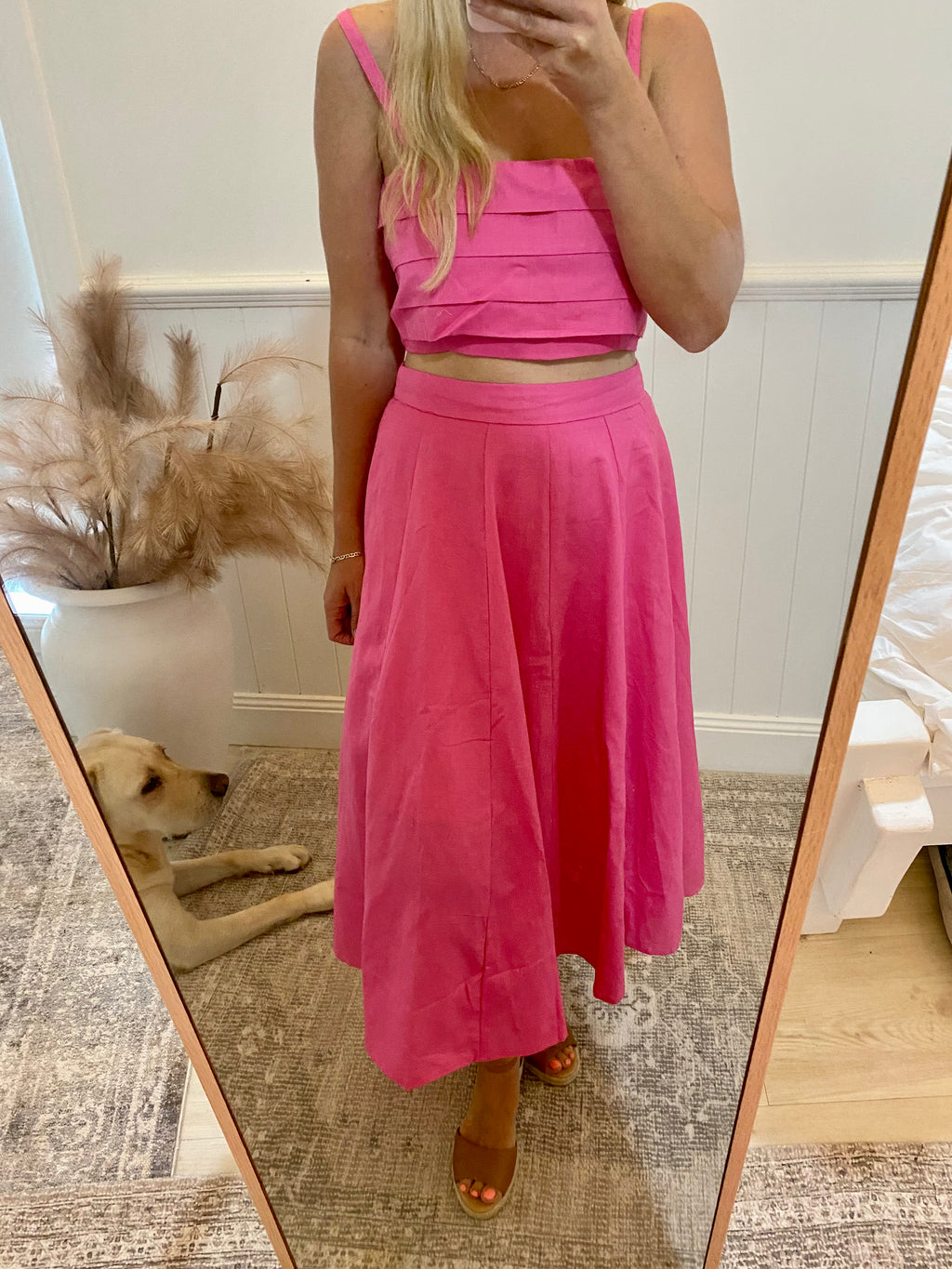 Ebby and I Linen Luxx Pink Set