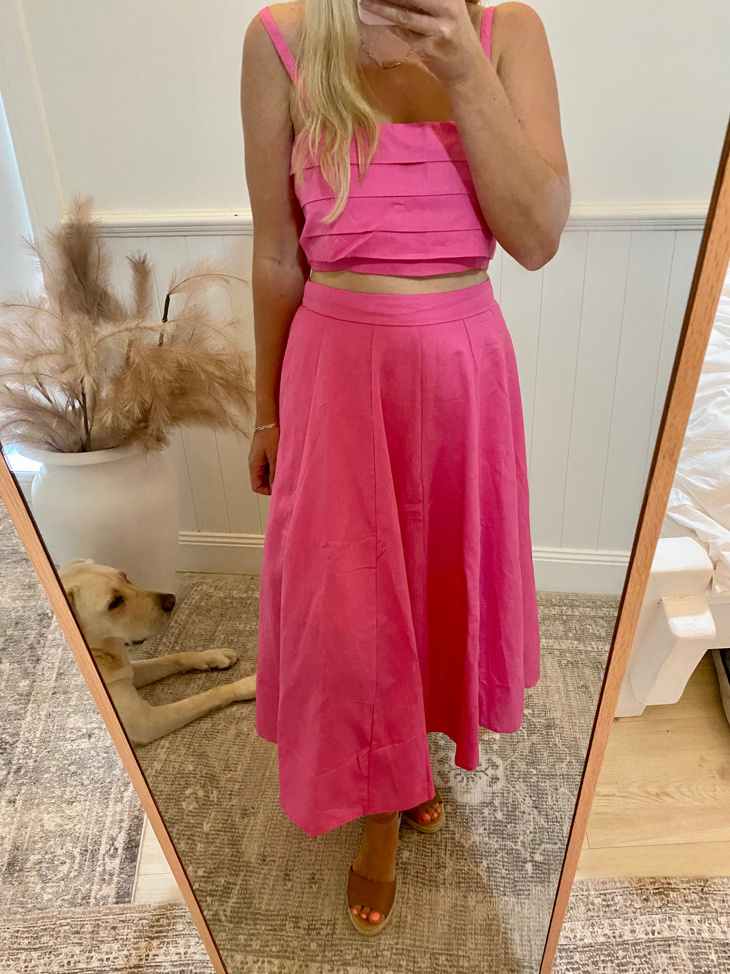 Ebby and I Linen Luxx Pink Set