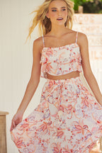 Jaase Leena Print Jordyn Top and Vela Set