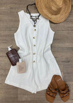 Little Lies Label Sandrine White Playsuit