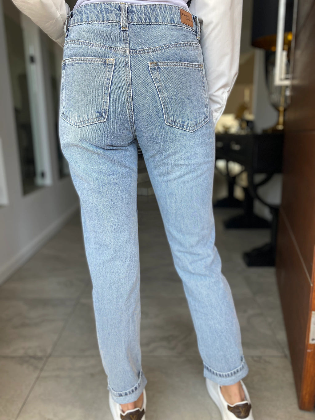 Country Denim Ripped Mum Jean
