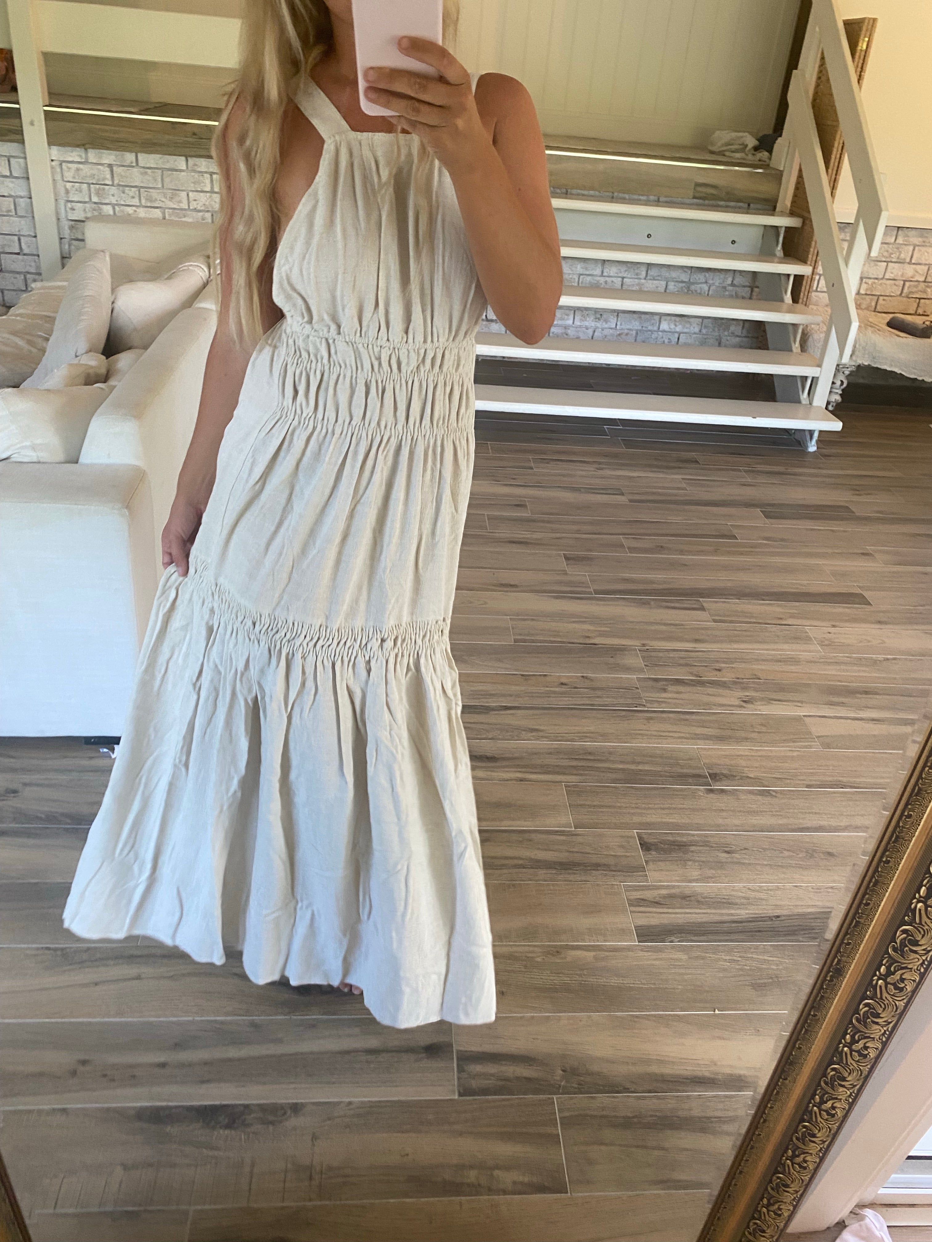 Jaase Natural Oatley Print Miranda Maxi Dress