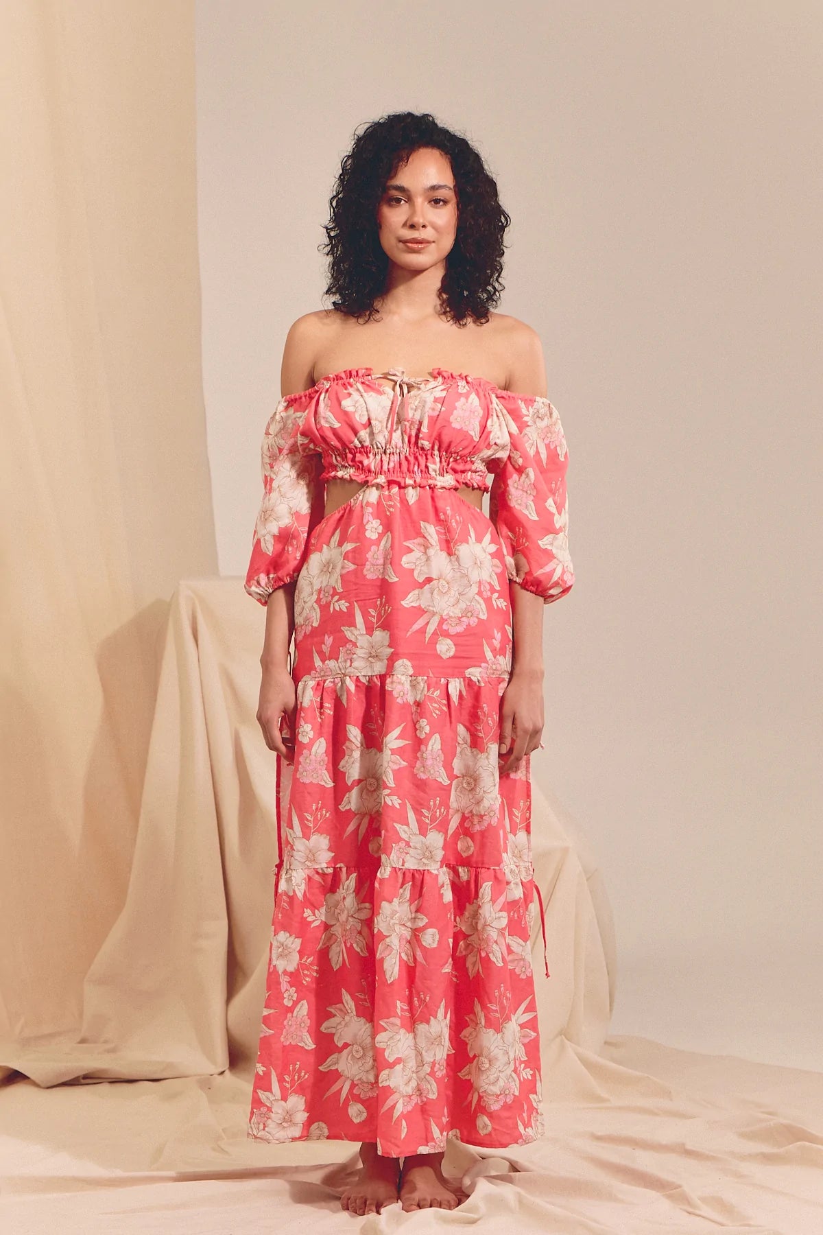 Jaase Hawaii Rose Eden Linen Maxi