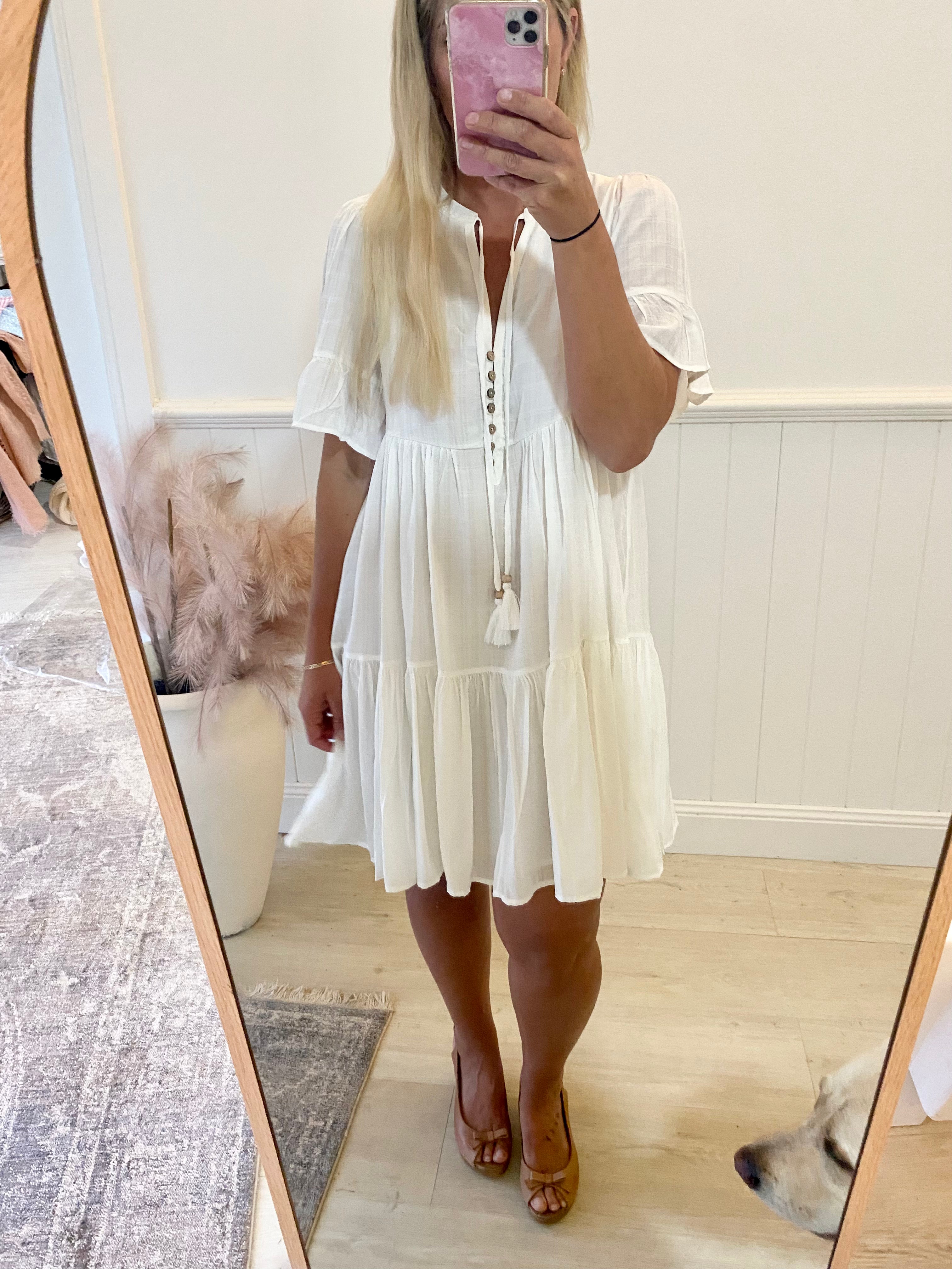 Lily White Baby Doll Dress