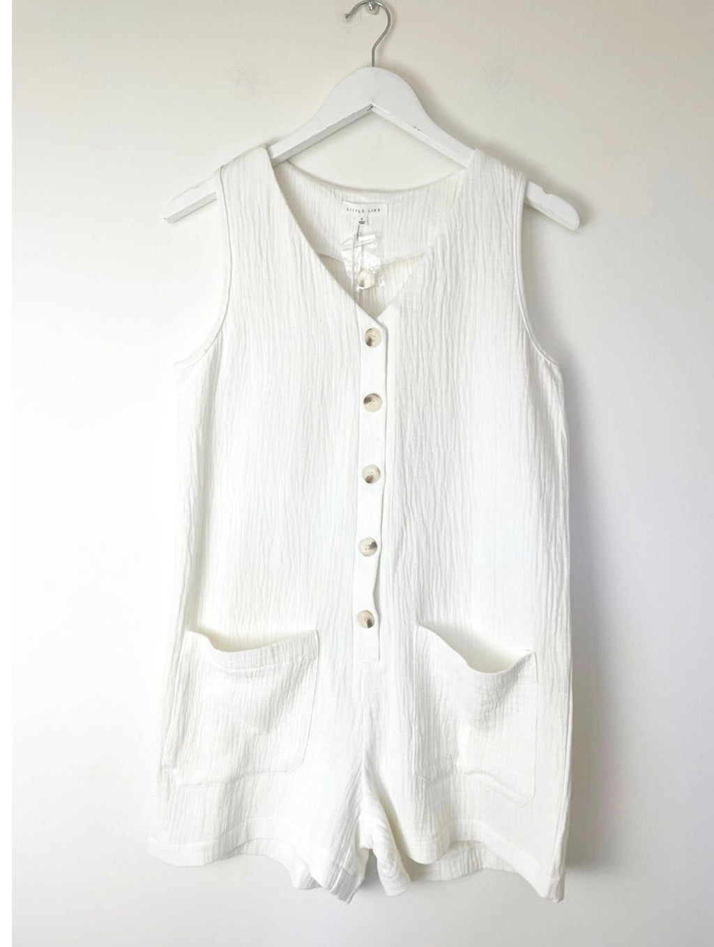 Little Lies Label Sandrine White Playsuit
