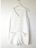 Little Lies Label Sandrine White Playsuit