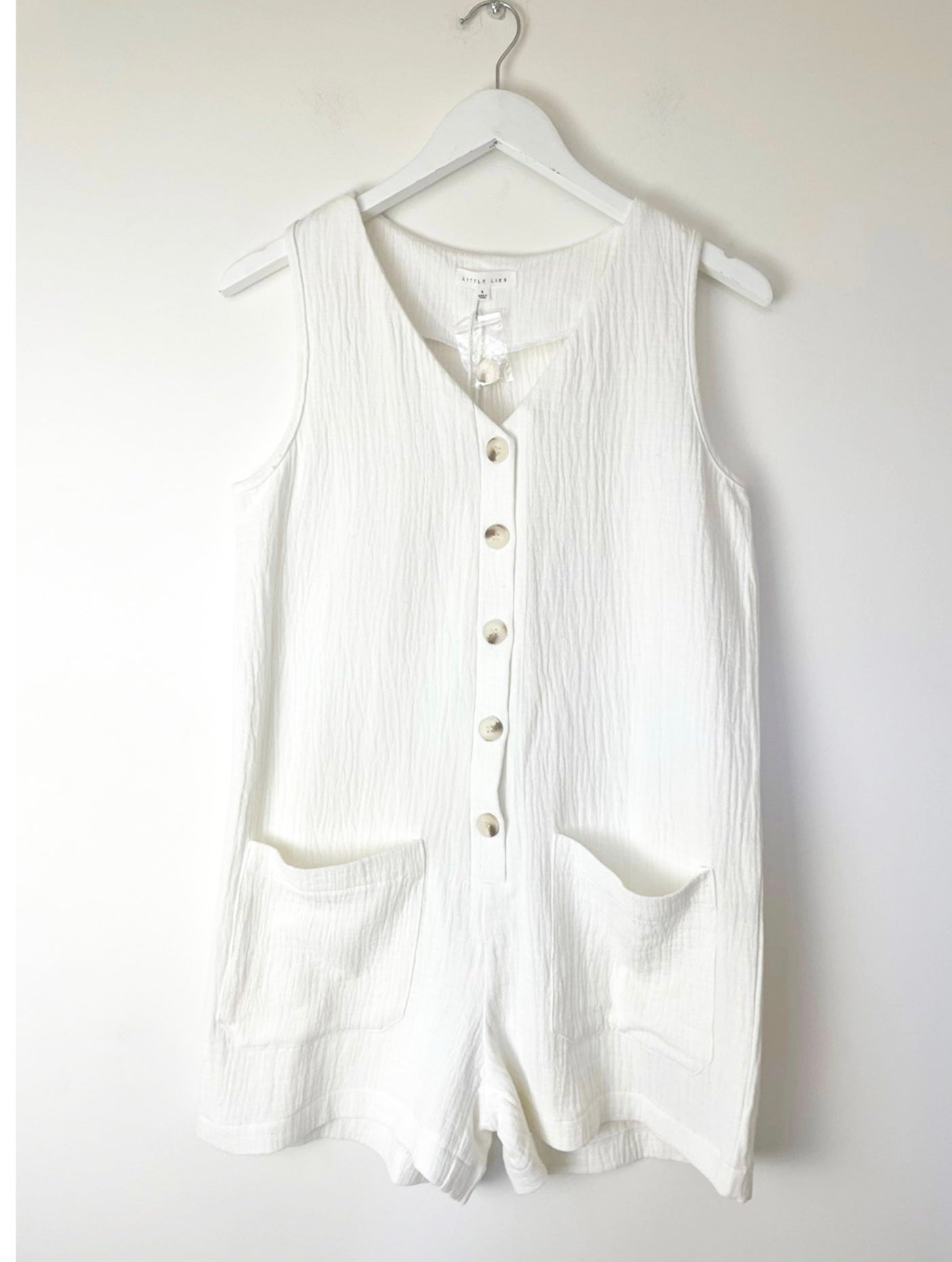 Little Lies Label Sandrine White Playsuit