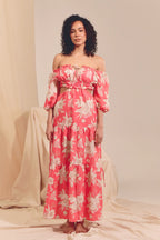 Jaase Hawaii Rose Eden Linen Maxi