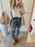 Country Denim Ripped Mum Jean