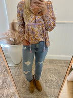 Country Denim Ripped Mum Jean