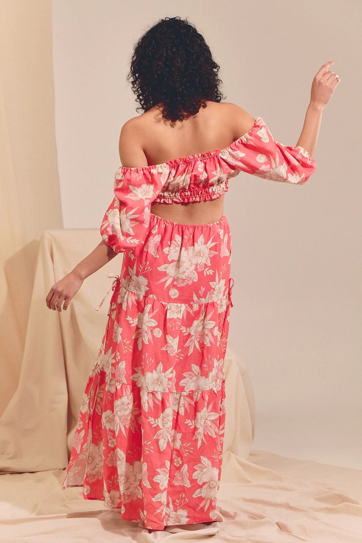 Jaase Hawaii Rose Eden Linen Maxi