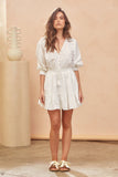 Jaase Quinn Mini Dress ~ White Cotton Candy