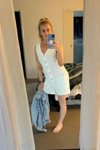 Little Lies Label Sandrine White Playsuit