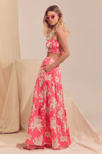 Jaase Hawaii Rose Freya Linen Skirt